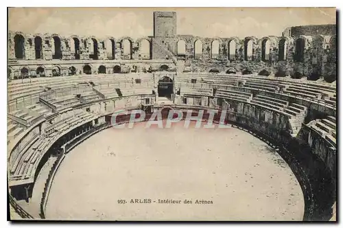 Cartes postales Arles interieur des Arenes