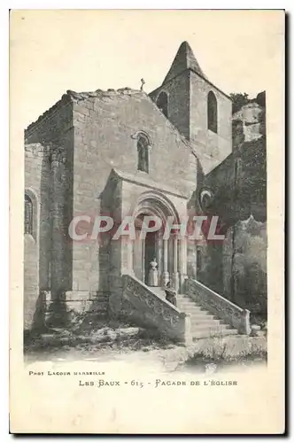 Cartes postales Les Baux facade de l'eglise