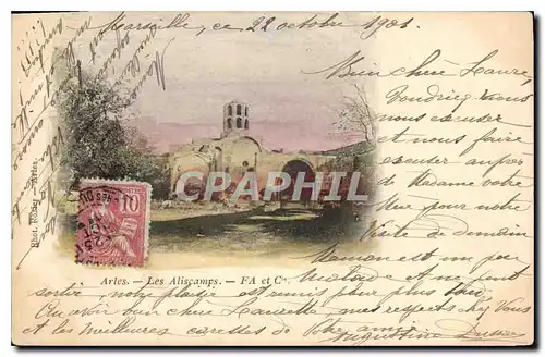 Cartes postales Arles les Aliscamps