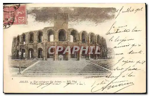 Cartes postales Arles vue exterieure des Arenes