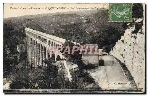 Cartes postales Environs d'Aix en Provence Roquefavour vue panoramique sur l'Aqueduc