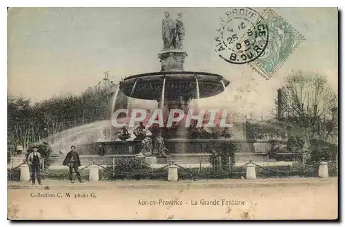 Cartes postales Aix en Provence Barrage La Grande Fontaine Lion