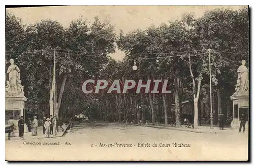 Cartes postales Aix en Provence entree du cours Mirabeau