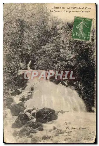 Ansichtskarte AK Gemenos la vallee de St Pons la Source et sa premiere cascade