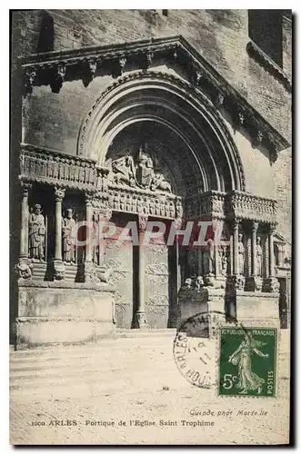 Cartes postales Arles Portique de l'eglise Saint Trophime