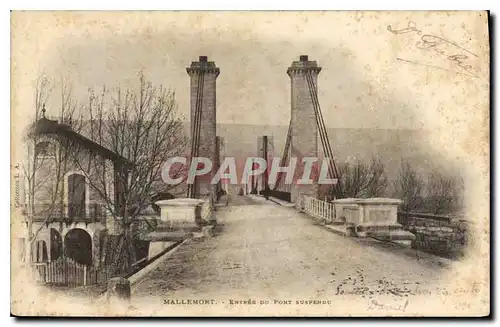 Cartes postales Mallemort entree du pont suspendu