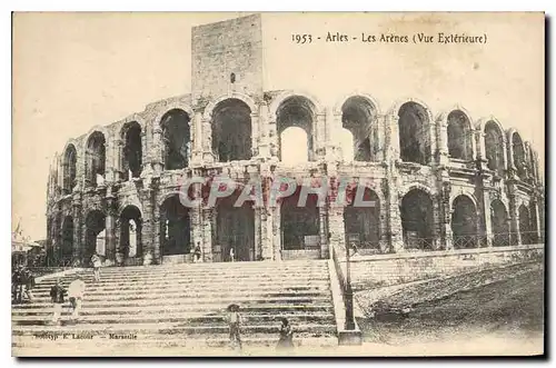 Ansichtskarte AK Arles les Arenes vue exterieure