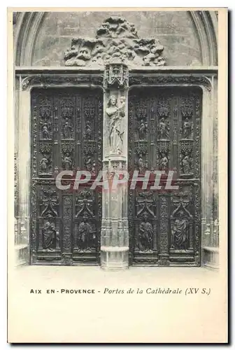 Cartes postales Aix en Provence Portes de la cathedrale XV S