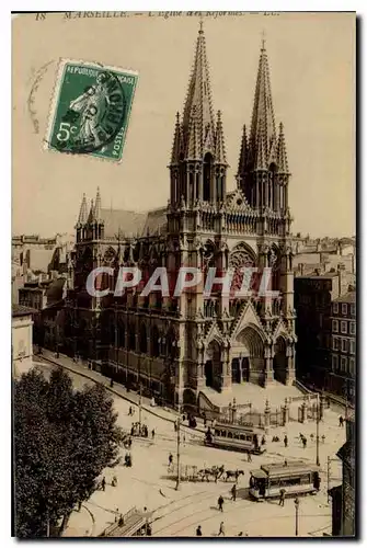 Cartes postales Marseille l'Eglise des Reformes Tramway