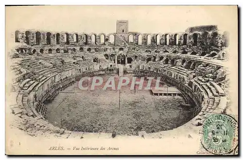 Cartes postales Arles vue interieure des Arenes