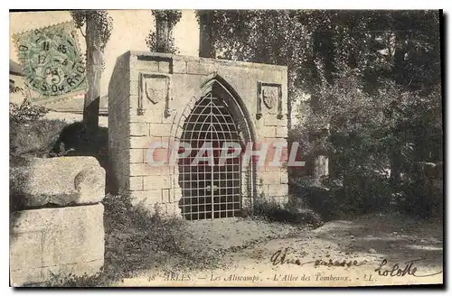 Cartes postales Arles les Aliscamps l'Allee des Tombeaux