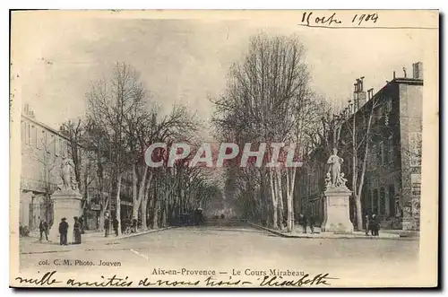 Cartes postales Aix en Provance Le Cours Mirabeau