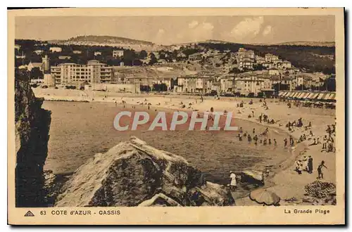 Cartes postales Cote d'Azur Cassis La Grande Plage