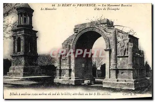 Cartes postales St Remy de Provence Les Monuments Romains Le Mausolee L'Arc de Triomphe