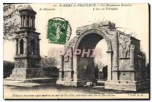 Cartes postales St Remy de Provence Les Monuments Romains Le Mausolee L'Arc de Triomphe