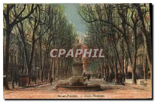 Cartes postales Aix en Provence Cours Mirabeau