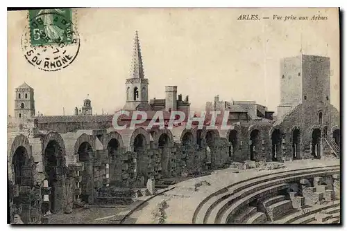 Cartes postales Arles vue prise aux Arenes