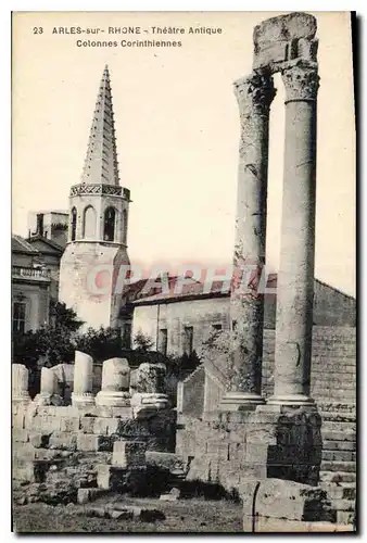 Cartes postales Arles sur Phone Theatre antique Colonnes Corintheinnes