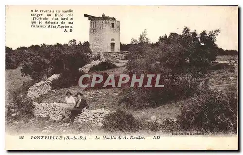 Cartes postales Fontvieille B du R Le moulin de A Daudet