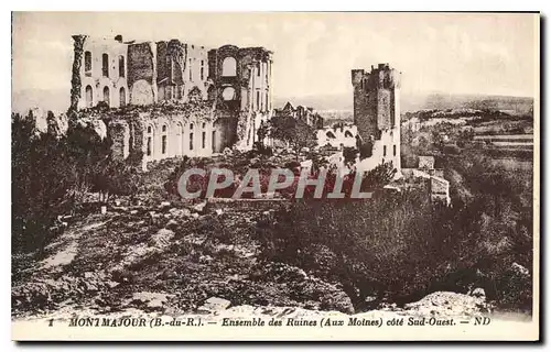 Cartes postales Monmajour B du R Ensemble des Ruines Aux Moines cote sud ouest