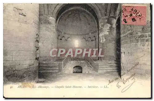 Cartes postales Arles Les Aliscamps Chapelle Saint Honorat Interieur