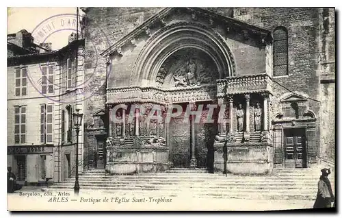 Cartes postales Arles Portique de l'Eglise Saint Trophime