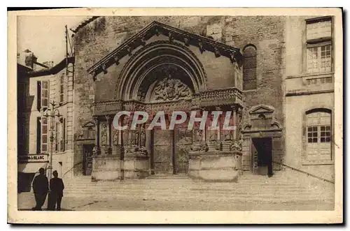 Ansichtskarte AK Portail de la Cathedrale St-Trophime le plus beau morceau d'architecture romane de Provence du X