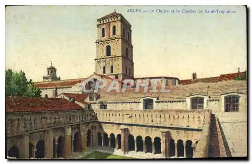 Cartes postales Le Cloitre et le Clocher de Saint Trophime Arles