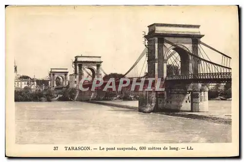 Ansichtskarte AK Tarascon Le pont suspendu 600 metres de long