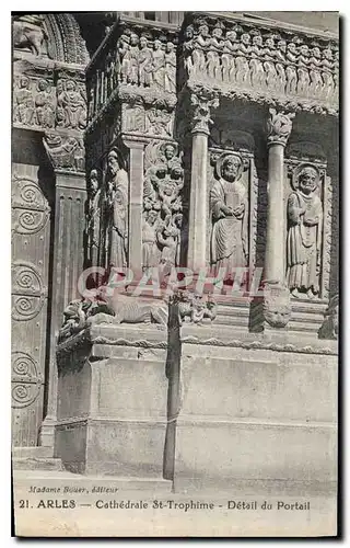 Ansichtskarte AK Cathedrale St-Trophime - Detail du Portail Arles