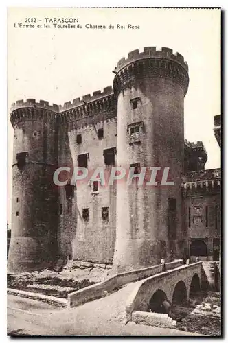 Ansichtskarte AK L'Entree et les Tourelles du Chateau du Roi Rene Tarascon