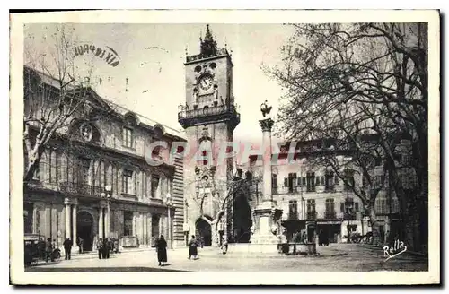 Cartes postales Aix en Provence La place de l'Hotel de Ville et la Beffroi (XV siecle)