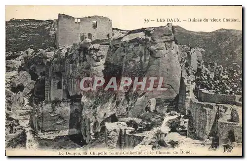 Ansichtskarte AK Les Baux Ruines du vieux Chateau