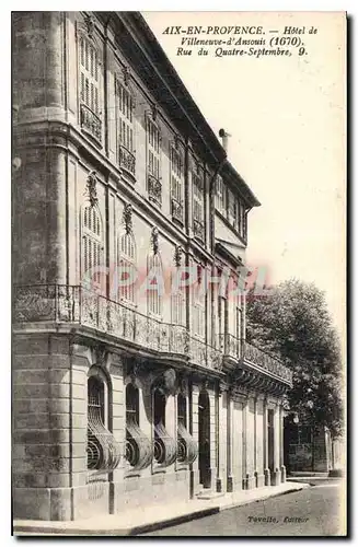 Ansichtskarte AK Hotel de Villeneuve d'Ansouis (1670) Rue du Quatre Septembre