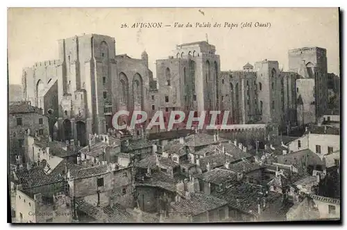 Cartes postales Vue du Palais des Papes (cote Ouest) Avignon