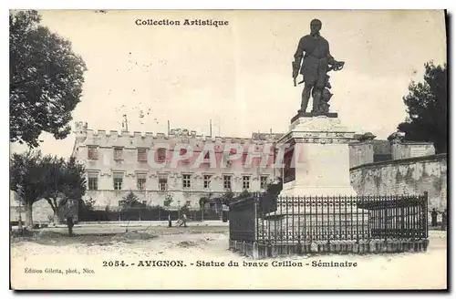 Cartes postales Avignon Statue du brave Grillon Seminaire
