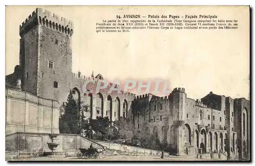 Cartes postales Avignon Palais des Papes Facade Principale