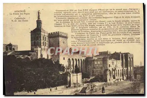 Cartes postales Avignon Le Palais des Papes et Cathedrale N.D. des Doms