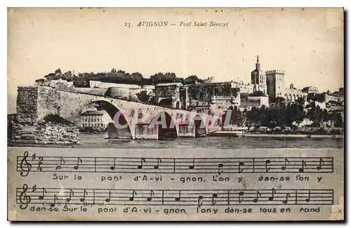 Cartes postales Avignon Pont Saint Benezet
