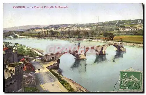 Cartes postales Avignon Le Pont et Chapelle St Benezet
