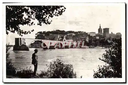 Cartes postales Avignon Le Pont Saint Benezet et le Rhone