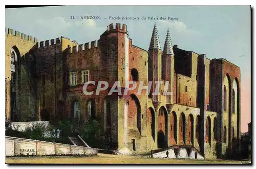 Cartes postales Avignon Facade principale du Palais des Papes