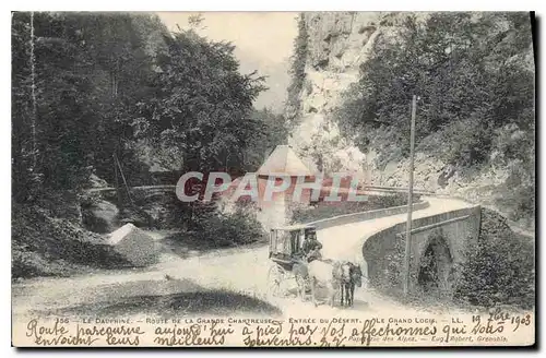 Cartes postales Le Dauphine Route de la Grande Chartreuse Entree du Desert Le Grand Logis Attelage (animee)