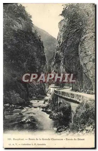 Cartes postales Dauphine Route de la Grande Chartreuse Entree du Desert