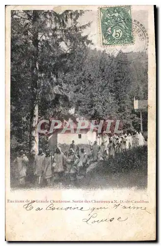 Cartes postales Environs de la Grande Chartreuse Sortie des Chartreux a N. D. de Casalibus