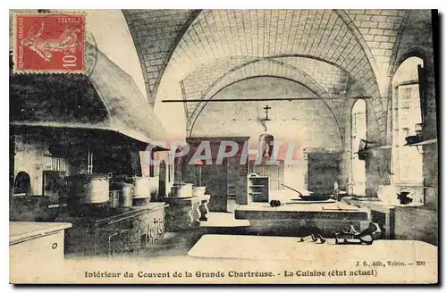 Cartes postales Interieur du Couvent de la Grande Chartreuse La Cuisine (etat actuel)