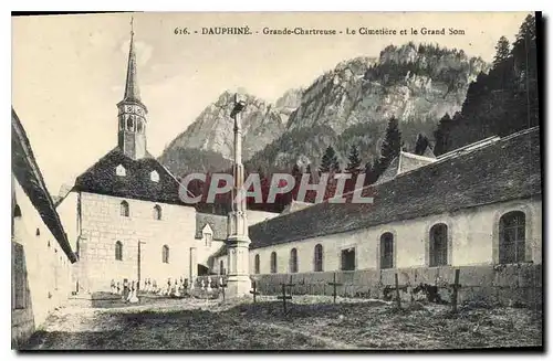 Ansichtskarte AK Dauphine Grande Chartreuse Le Cimetiere et le Grand Som