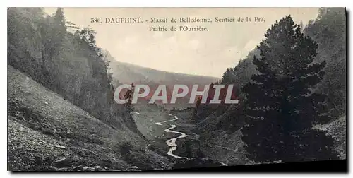 Ansichtskarte AK Dauphine Massif de Belledonne Sentier de la Pra Prairie de l'Oursiere