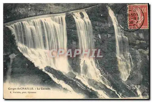 Ansichtskarte AK Gorges de Chaille La Cascade