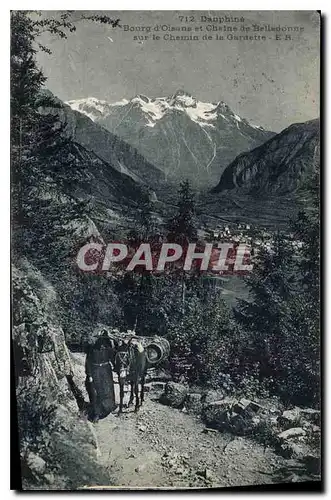 Ansichtskarte AK Bourg d'Oisane et Chaine de Belledonne sur le Chemin de la Gardette Prete et sa mule Ane